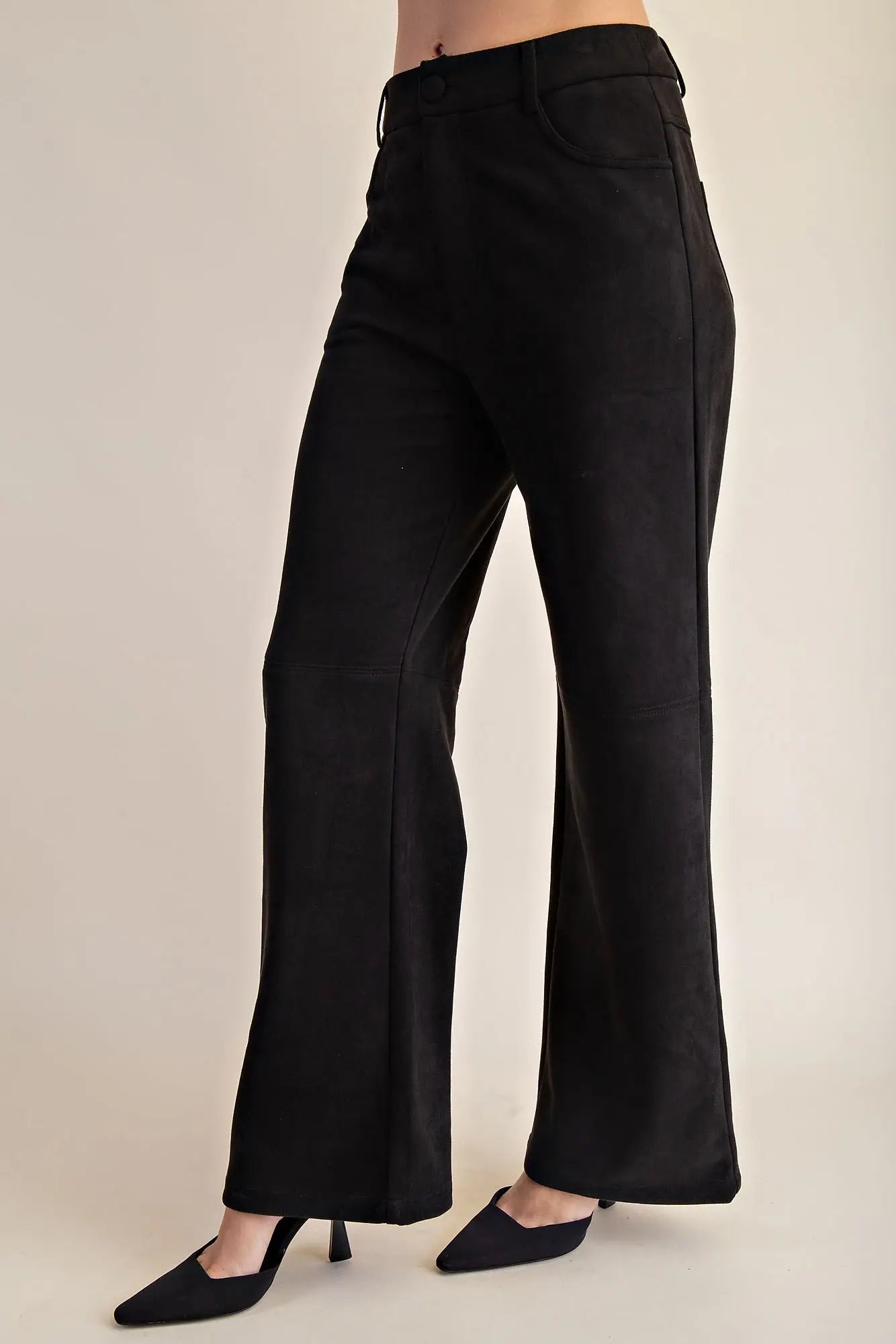 Glam Black straight leg pants
