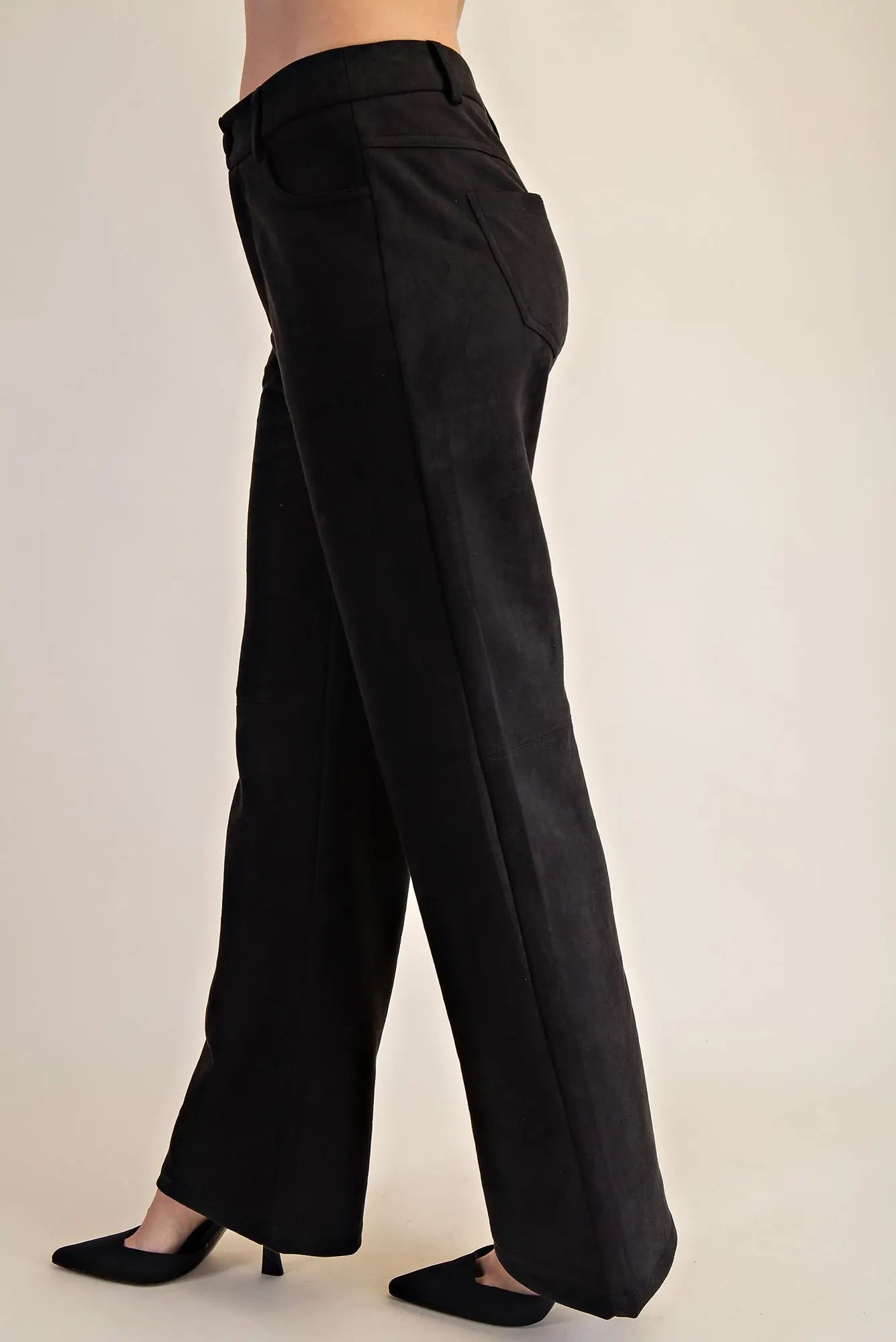Glam Black straight leg pants